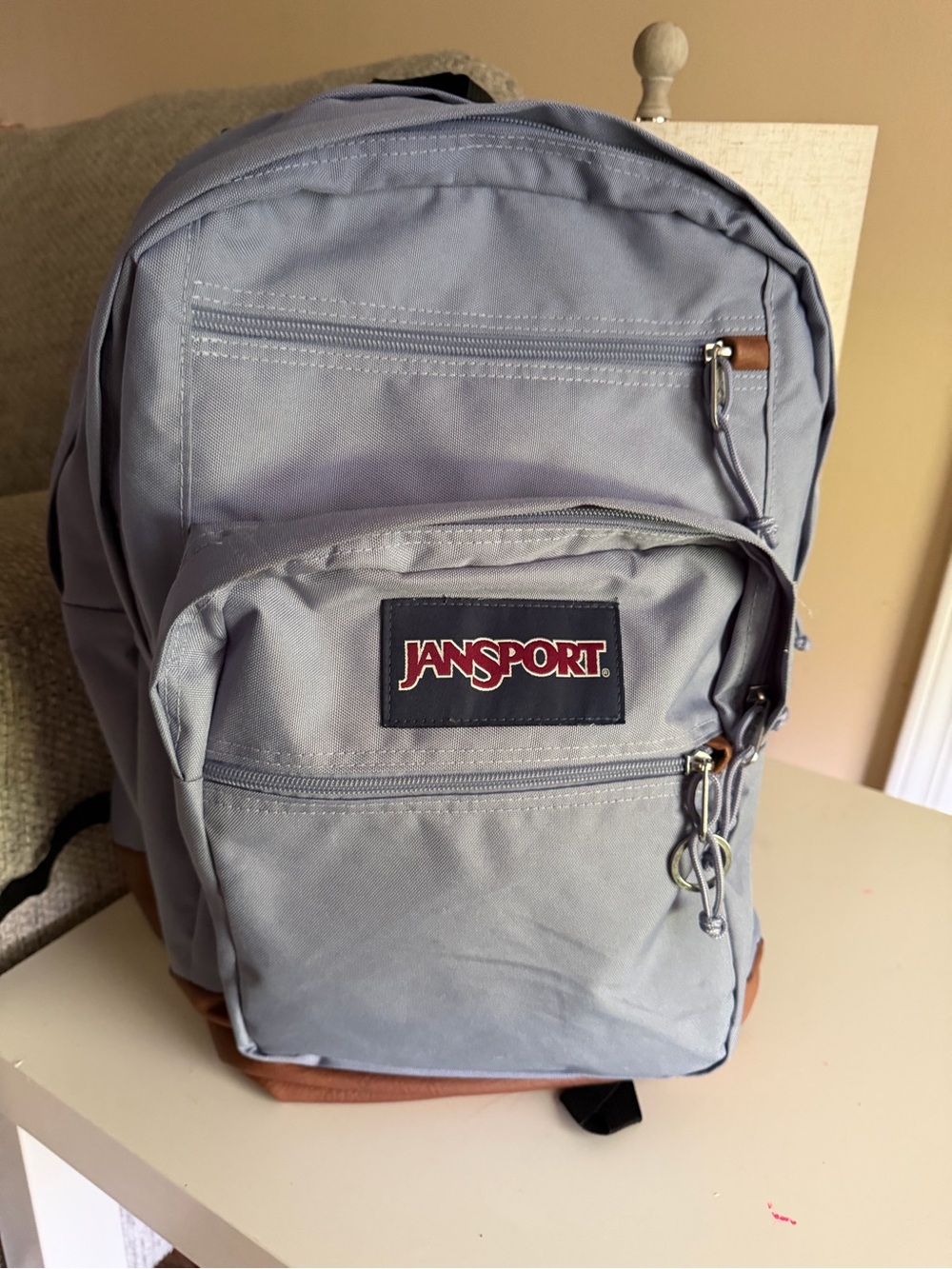 Jansport Light purple Backpack with Tan Bottom